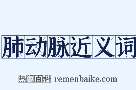 肺动脉近义词是什么意思的图片